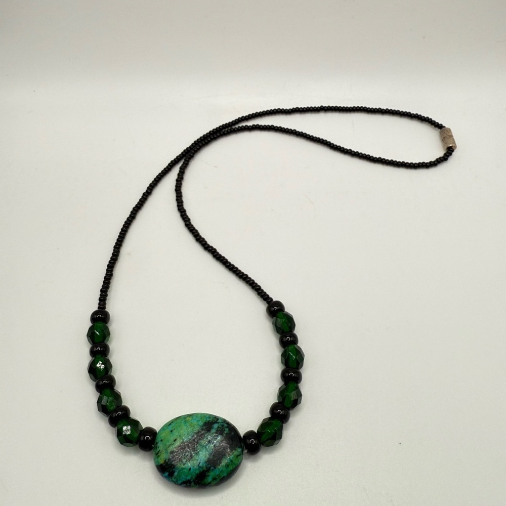 Emerald Earth Beaded Necklace
